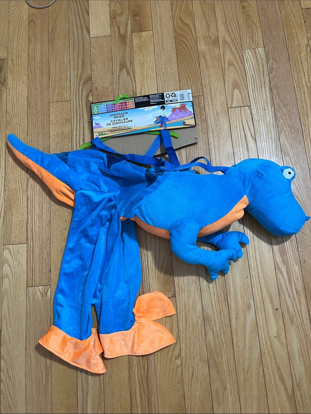 Kids Blue and Orange Dinosaur Costume - Brand Unspecified
